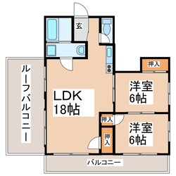 岡本コーポラスの物件間取画像